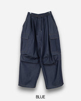 Stitch Balloon Cargo Denim Pants