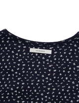 フラワー レース スリーブレス(NAVY)