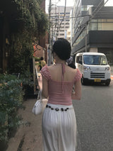 Boheme Line Vintage Wood Beads String Belt