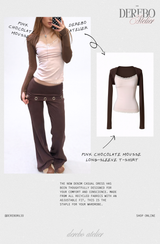 Pink chocolate mousse long-sleeve t-shirt