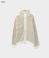 Adel pocket zip-up knit
