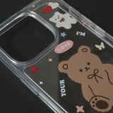 クリアジェリーハードスマホケース - Teddy's [ iPhone,Galaxy]