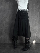 wrap pocket set midi skirt