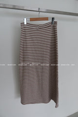 Duty Stripe Maxi Long Skirt