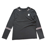 セーラーカラープリンティングTシャツ チャコール