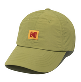 Relaxed Fit Nylon Square Logo Ball Cap【GREEN】
