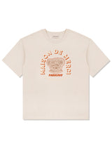 UNISEX オーバーフィットベアフレンズエンボスロゴショートスリーブT　クリーム (FCE2TS406M)