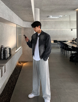 Biwon Washed Biker Denim Jacket