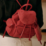 Nube Suede Mini Backpack (Red)