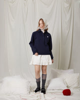 Frill 8 button pk shirt / navy