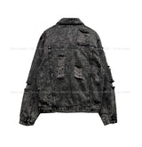 Metro Washing Damage Denim Jacket