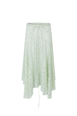 lace long skirt mint butterfly