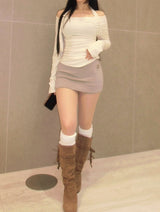 Soyou Low-Rise Eyelet Skirt