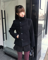 Yuha Double High-Neck Wool Coat