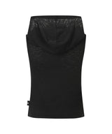 TATTOOED GRAPHIC COWL SLEEVELESS_BLACK