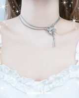 バタフライロングチェーンネックレス