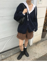 アモン フリル フーデッド ブラウス(2color)