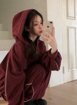 [SET] Line Fleece Hood Zip-up + Jogger Pants (3color)