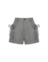 リボンリネンサマーショーツ Grey