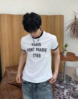 ヘイズパリリンガーショートスリーブTシャツ