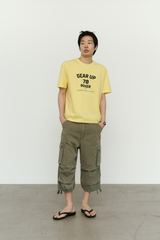 Vintage Military Capri Cargo Pants (Washed Khaki)