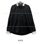 Ille Stripe Color Matching Shirt