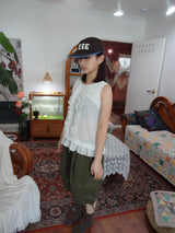 Avo dot sleeveless bl ( 2color )