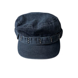 Stud denim cap