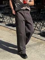 Adel cut line washing wide pants
