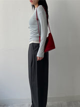 Layered Shirring Boat Neck T-Shirt