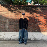 オーバーダンブルボックスン長袖Tシャツ