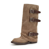 Zadie Triple-Strap Slouch Boots