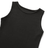 Waffle logo sleeveless_charcoal