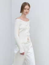 (T-7014)SKASHI OFF SHOULDER KNIT