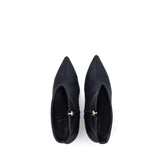 Slick Ankle Stiletto Heel(Matt Black)
