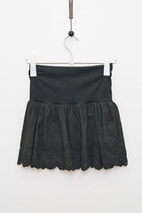 Punching Banding Mini Skirt (Black)