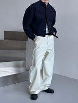 [4계절] Wide cotton curved pants(3color)