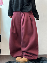 M,XL🤎2SIZE🤎 DOUBLE PINTUCK WIDE LONG BALLOON PANTS ❤🤎🖤🩶4COLOR
