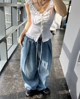 フリルレースブラウススリーブレス 🤍🖤