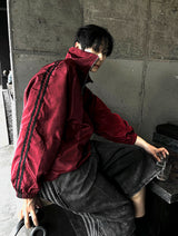 Lightweight High-Neck Side Track Wind Jacket