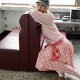 Net Raglan Knit Sleeve (pink)
