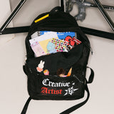 Funky Artist Pocket Basic Backpack _ Black