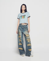 26SS WOMAN ACベアクロップリンガーTシャツ