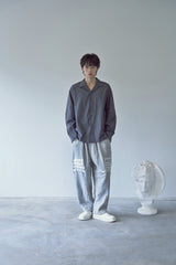 BIO-WASHED CREASE TAILORED SHIRT (Charcoal)