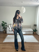 curved slim bootcut denim