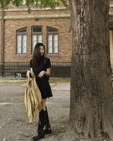Woods Half-Neck Mini Dress