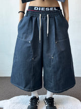 Daryl Rivet Stitch Raw Denim Bermuda Shorts 2color