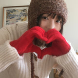 Somv Gold Pendant Angora Finger Gloves