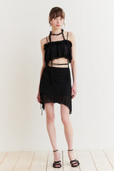 FAIRY MIDI SKIRT black