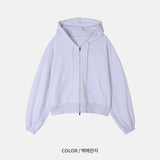 Liz Cropped Zip Hoodie (3color)